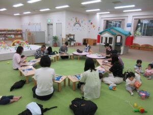 ９月の赤ちゃん交流会★可愛いお月見制作が完成しました♬